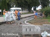 průběh stavební akce